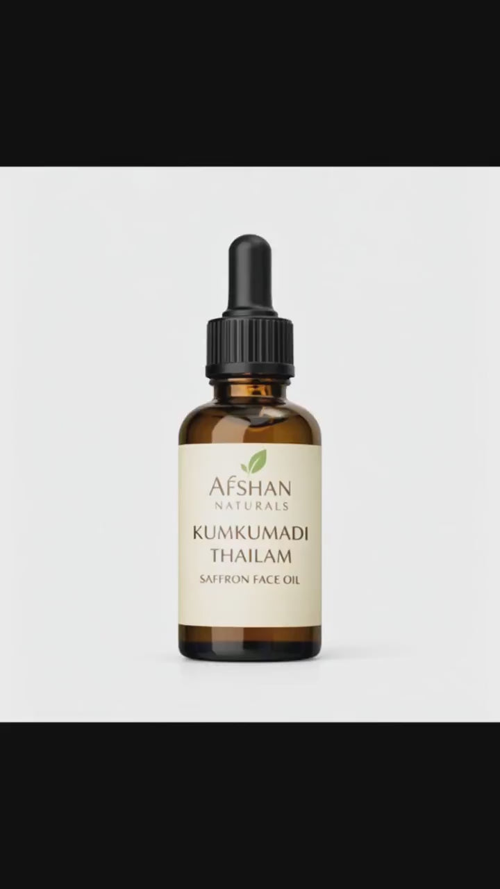 Afshan Naturals Kumkumadi Thailam – Saffron Face Oil for Glowing Skin
